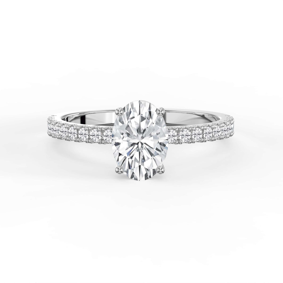 Oval Cut Lab Grown Diamond Engagement Ring, view 5