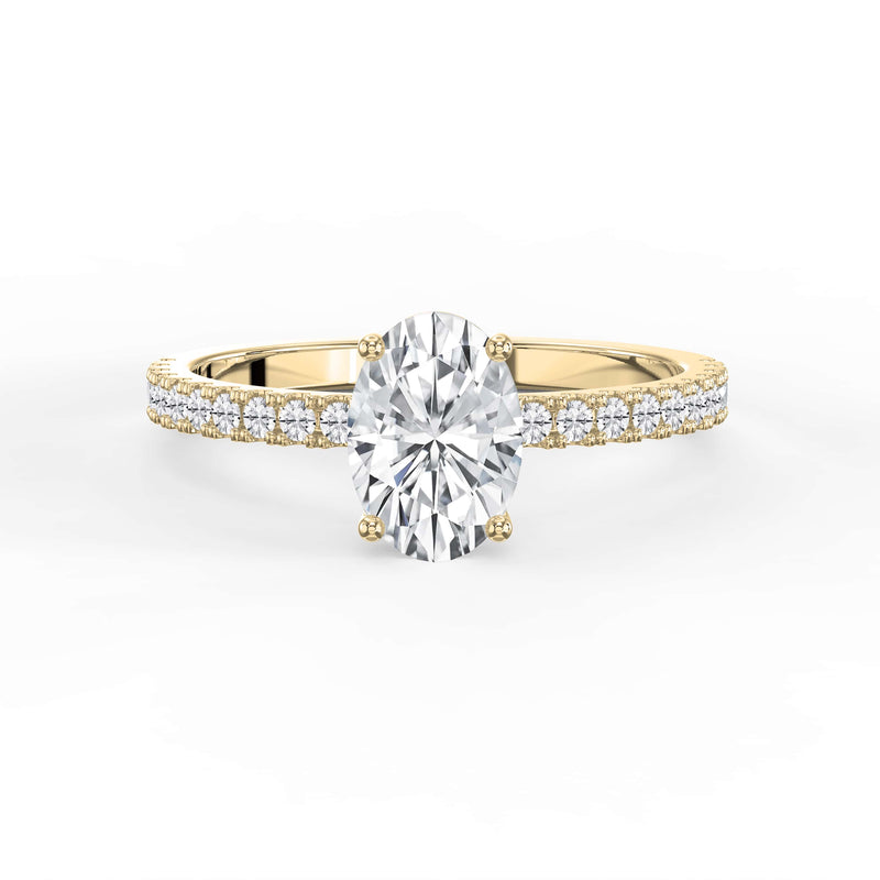 Oval Cut Lab Grown Diamond Engagement Ring, view 1