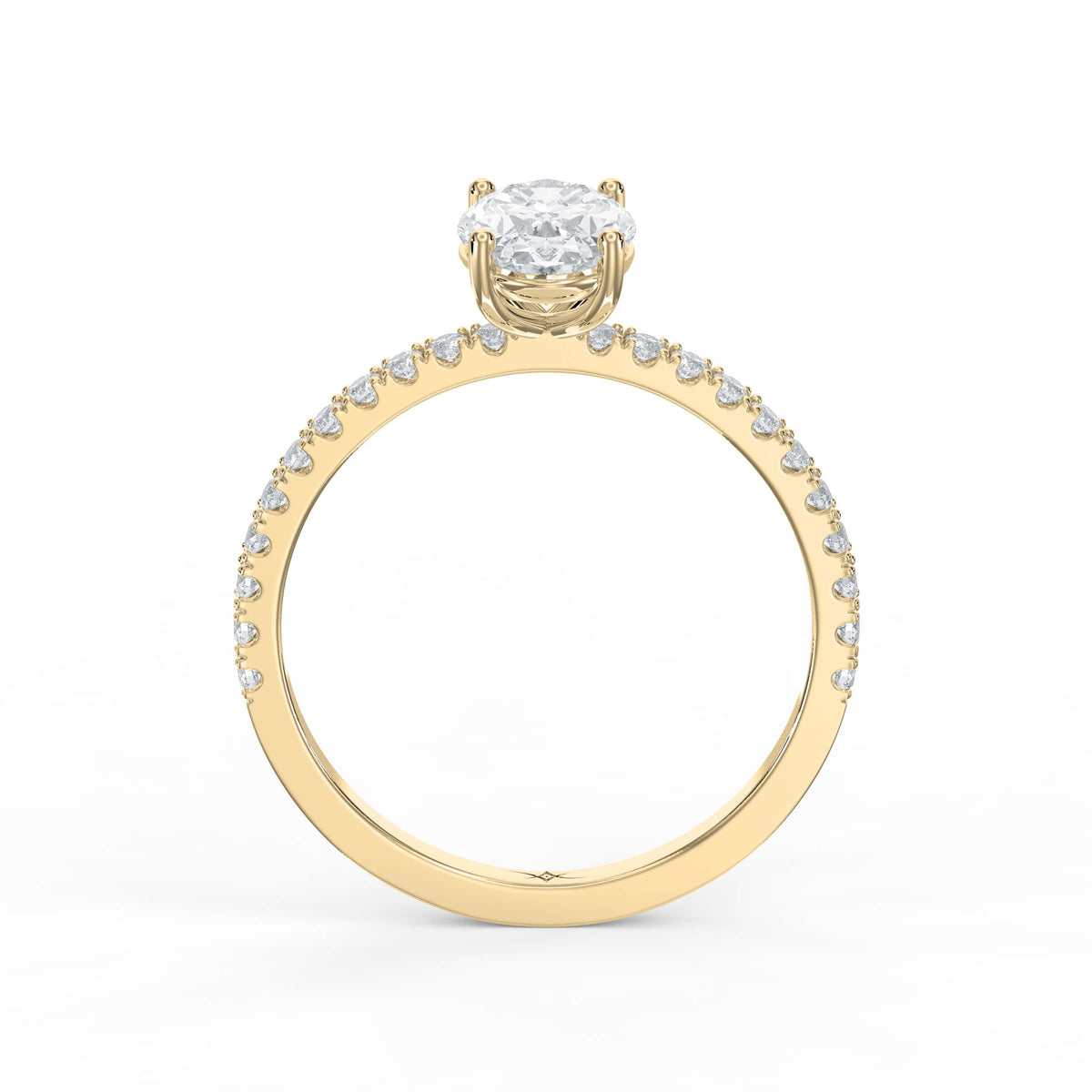 Oval Cut Lab Grown Diamond Engagement Ring, view 4