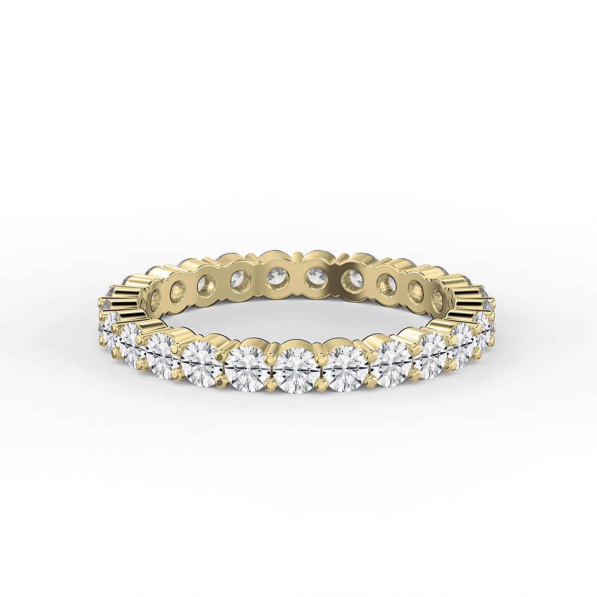 Round Brilliant Cut Diamond Matching Band, view 1