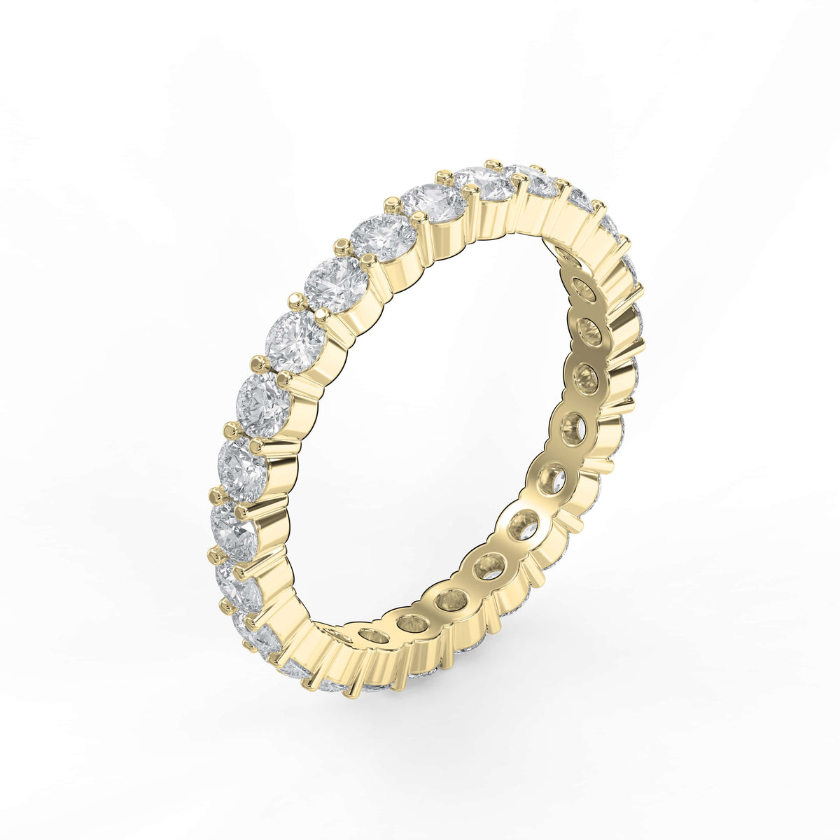 Round Brilliant Cut Diamond Matching Band, view 3