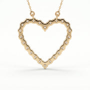 Classic Heart Shape Design Round Brilliant Diamond Pendant, view 3