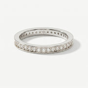 Minimalist Round Diamond Eternity Band Ring, view 6