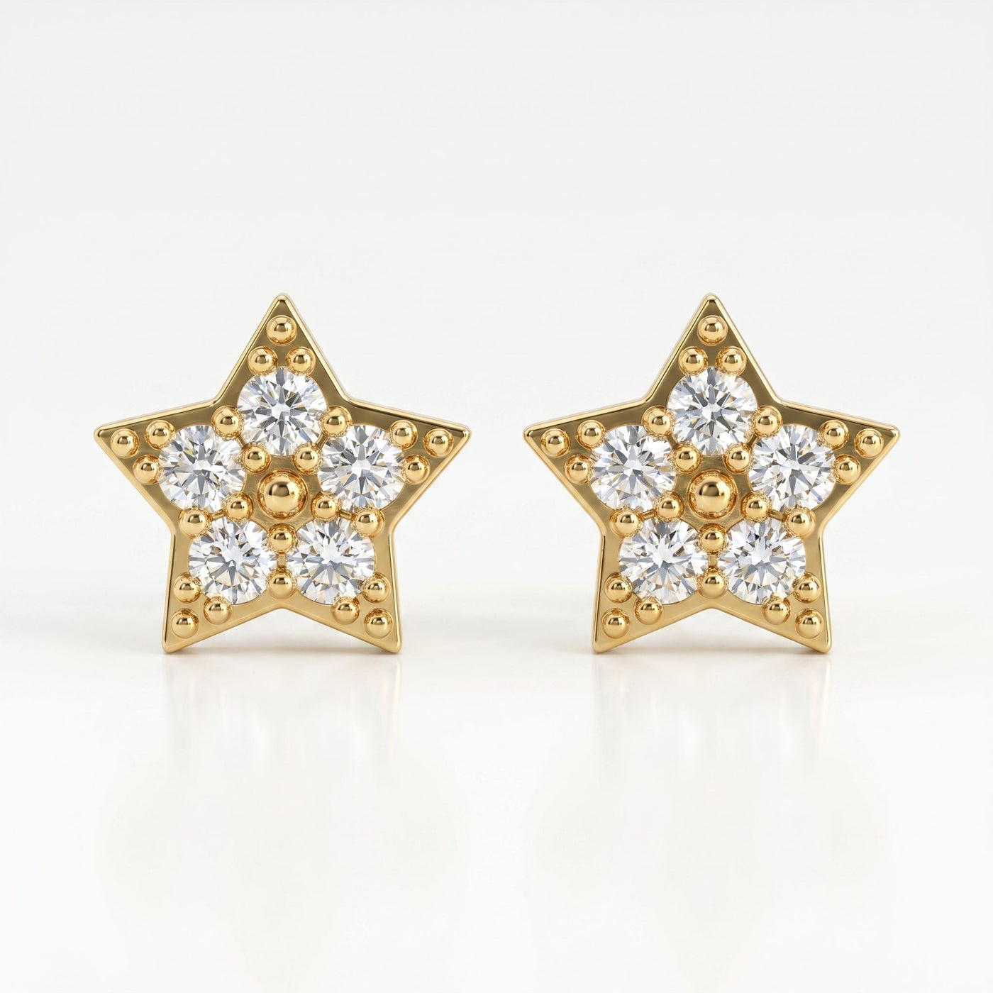 Star Cluster Diamond Stud Earrings, view 1