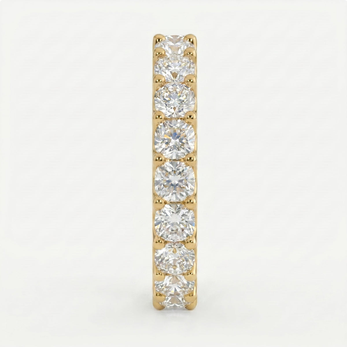 Cushion Cut Diamond Full Eternity Wedding Ring, view 4