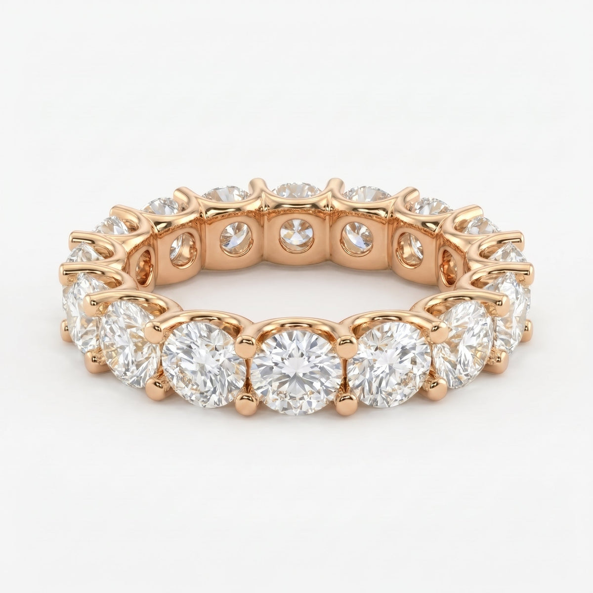 Round Brilliant Lab Diamond Eternity Ring, view 7