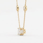 Round Diamond Minimalist Pendant, view 5