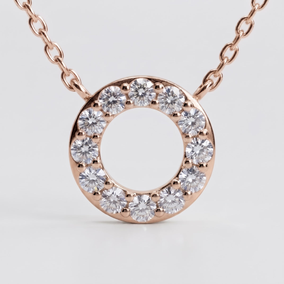 Halo Necklace Circle Pendant Necklace, image 6