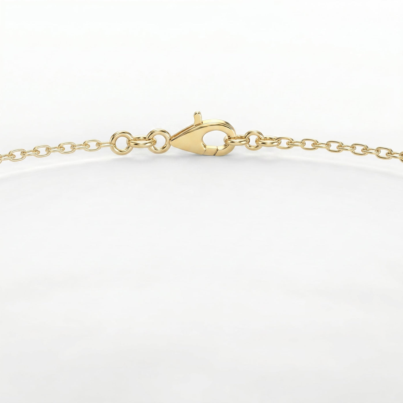 Minimalist Bezel Set Hexagon Cut Diamond Chain Bracelet, view 4