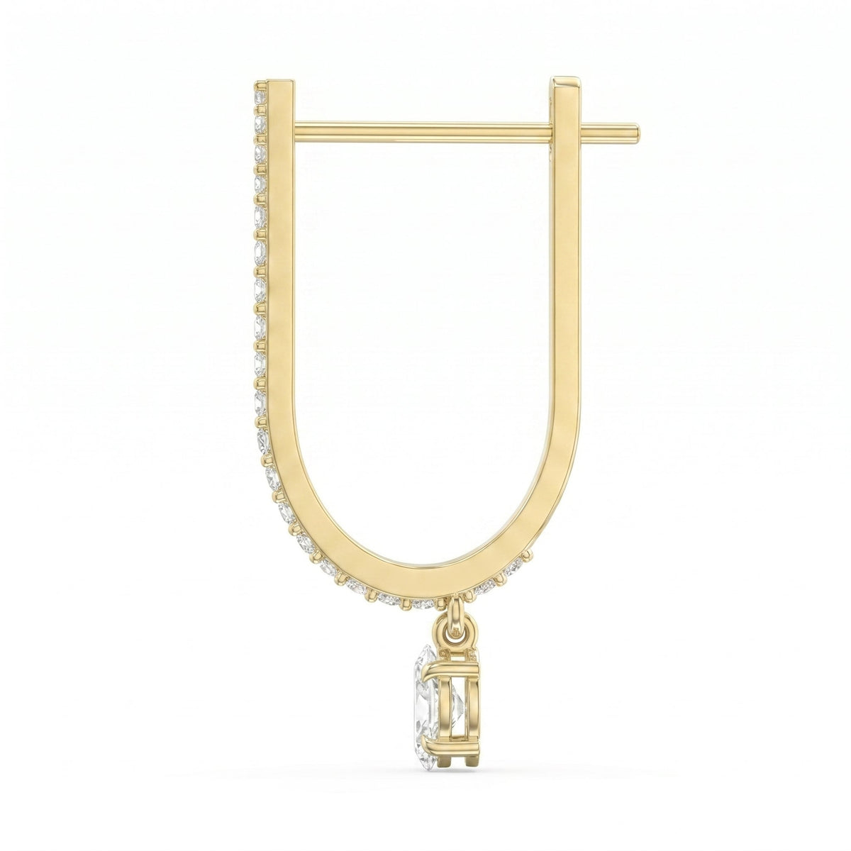 Hoops Diamond Pavé Solitaire, view 4