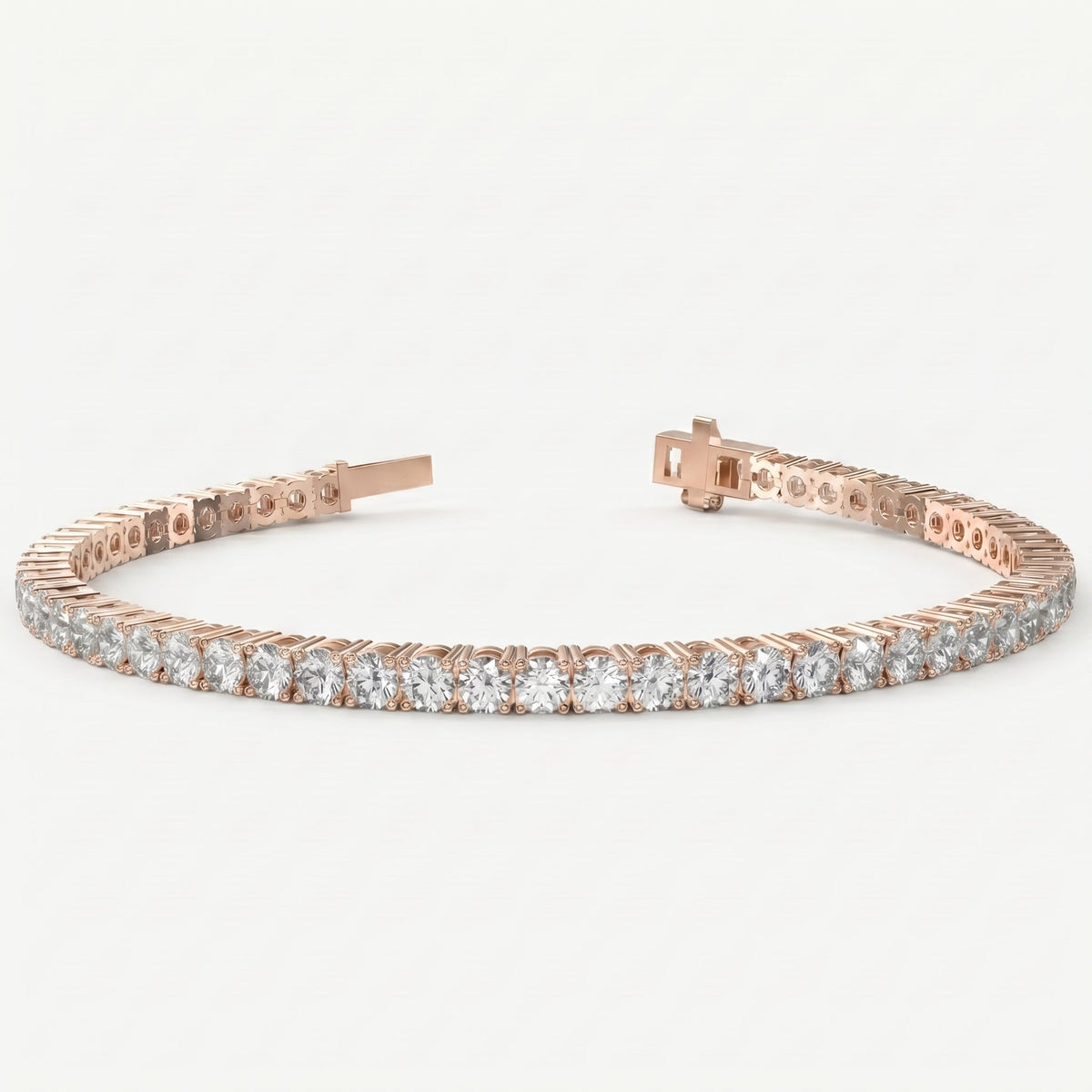 Round Shape Diamond Tennis Bracelet, view 5