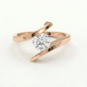 Contemporary Twisted Bypass Diamond Ring, view 6