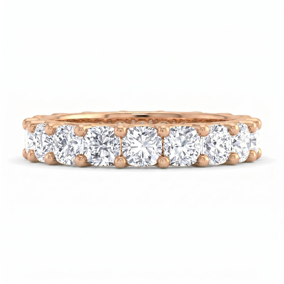 Cushion Cut Diamond Full Eternity Wedding Ring, view 7