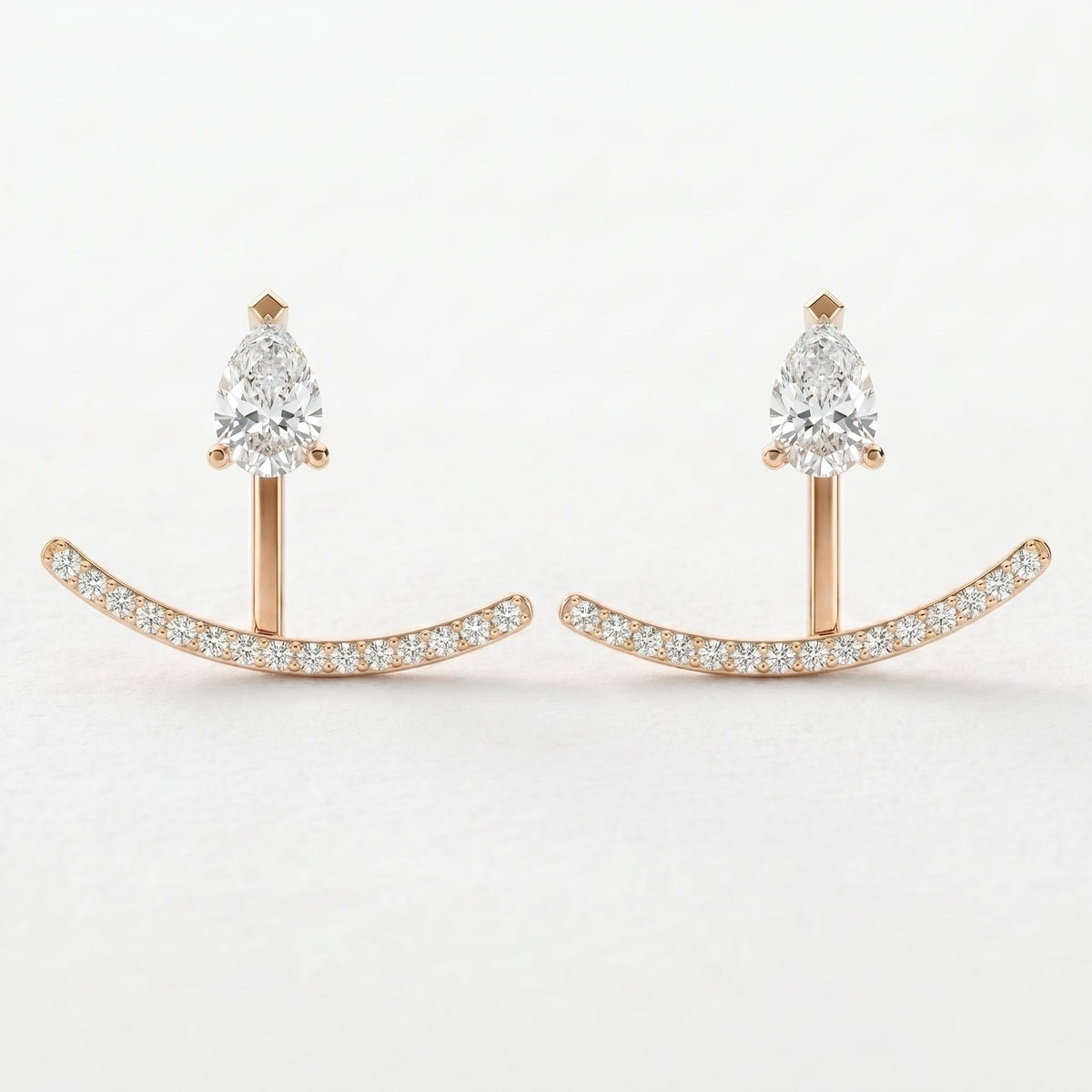 Diamond Curve Bar Fashion Earring, view 4