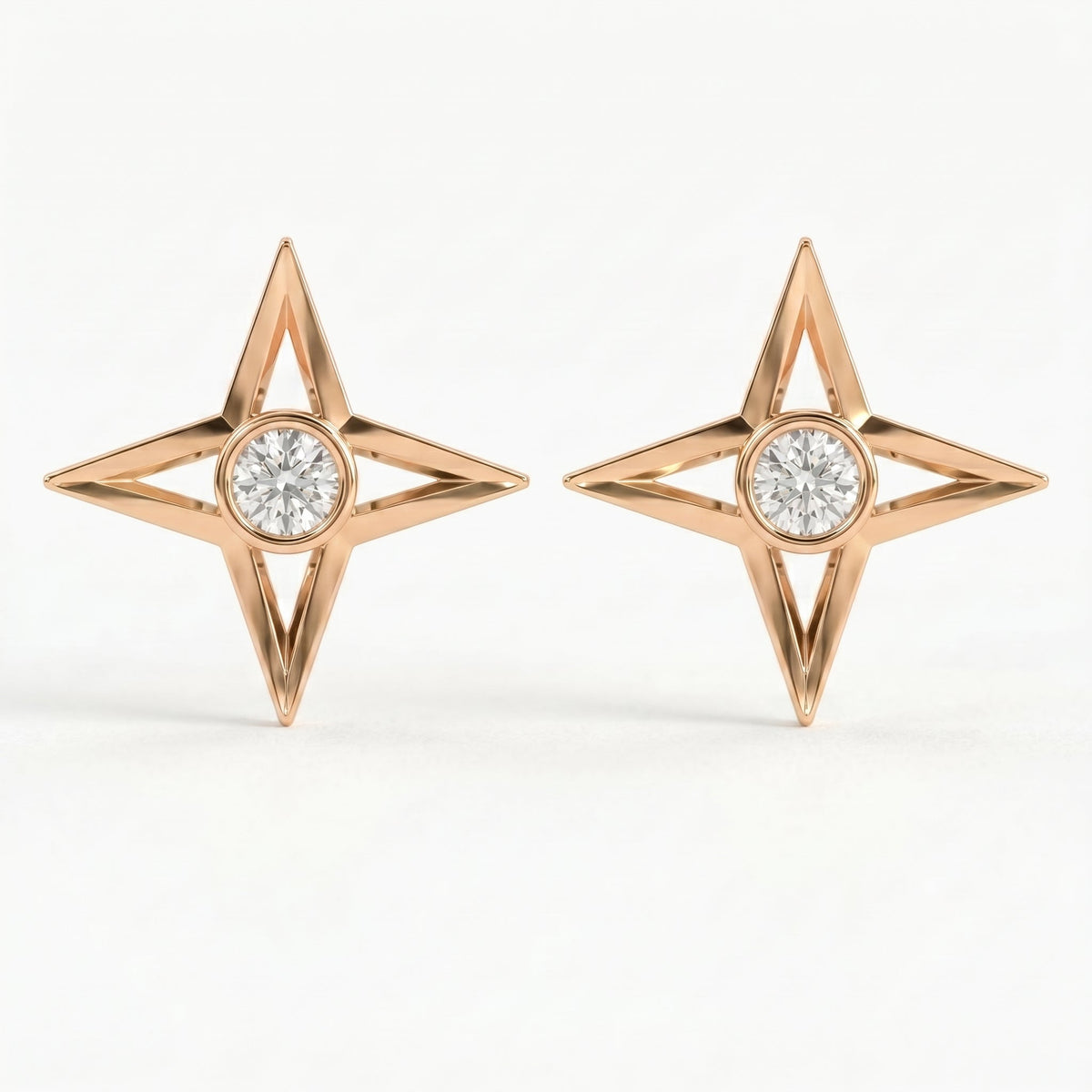 Round Diamond Celestial Sparkle Fashion Earrings, view 4
