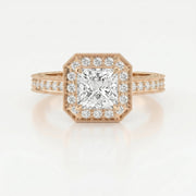 Princess Diamond Shape Vintage Ring, view 7