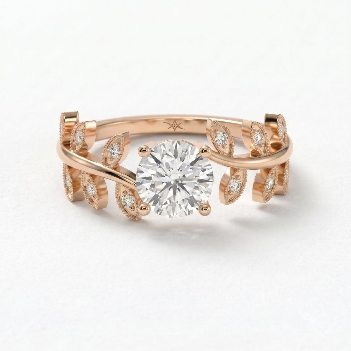 Whispering Leaves Design Vintage Ring, view 7