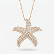 Round Diamond Celestial Starfish Pendant, view 6