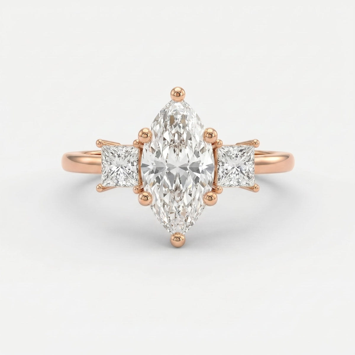 The Prism Three-Stone Marquise, view 4