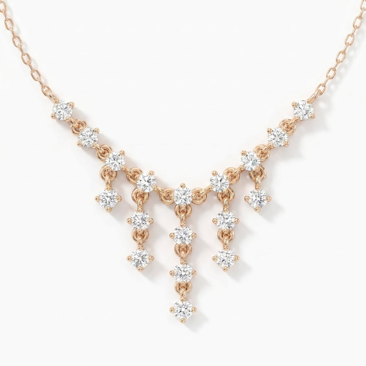 Round Diamond Fashion Necklaces, view 5