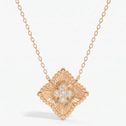Round Diamond Celeste Floral Diamond Fashion Necklace, view 4