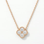 Heritage Clover Diamond Pendant Necklace, view 5