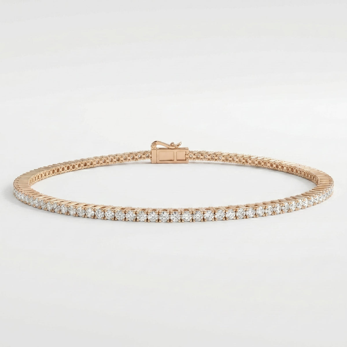 Timeless Round Brilliant Tennis Bracelets, view 4