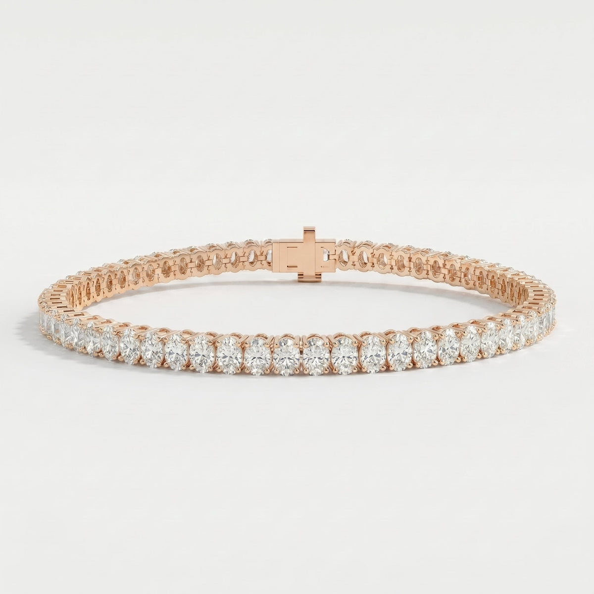Oval Shape Diamond Tennis Bracelet, view 4