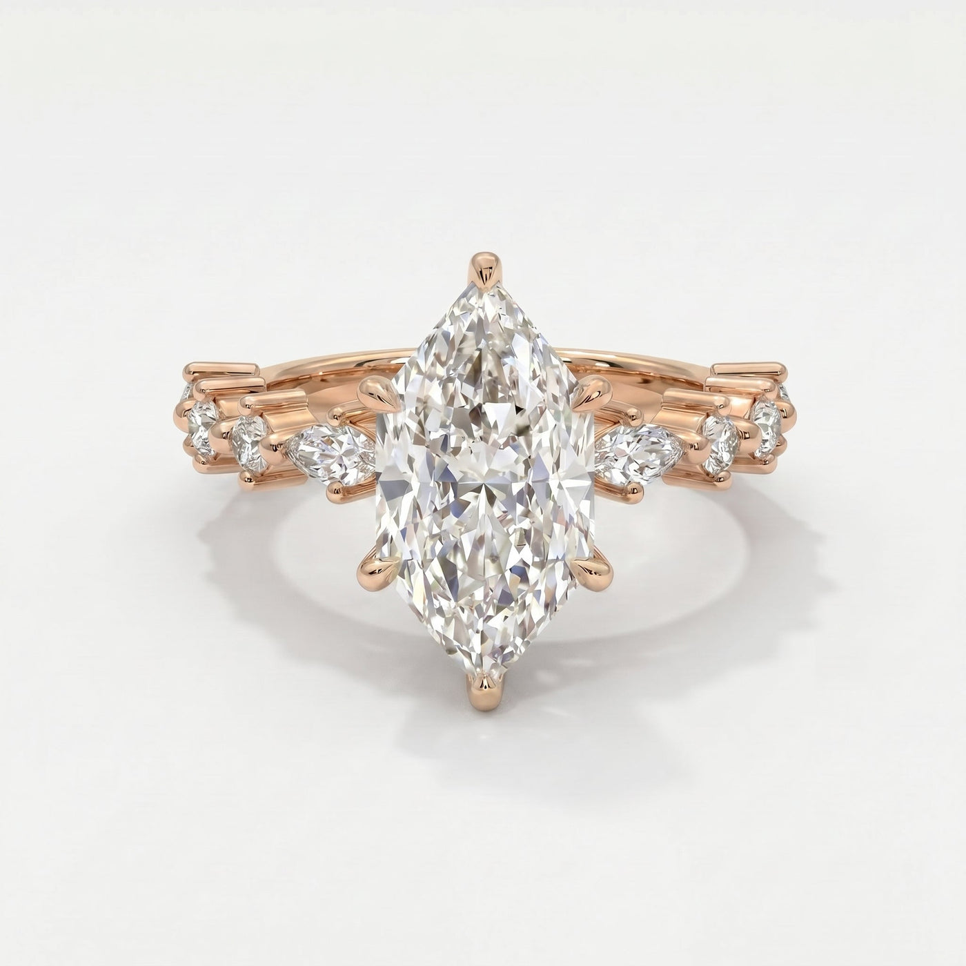 Dutch Marquise Cut Lab Grown Diamond Engagement Ring, view 5