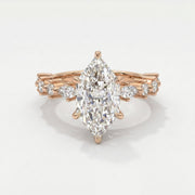 Dutch Marquise Cut Lab Grown Diamond Engagement Ring, view 5