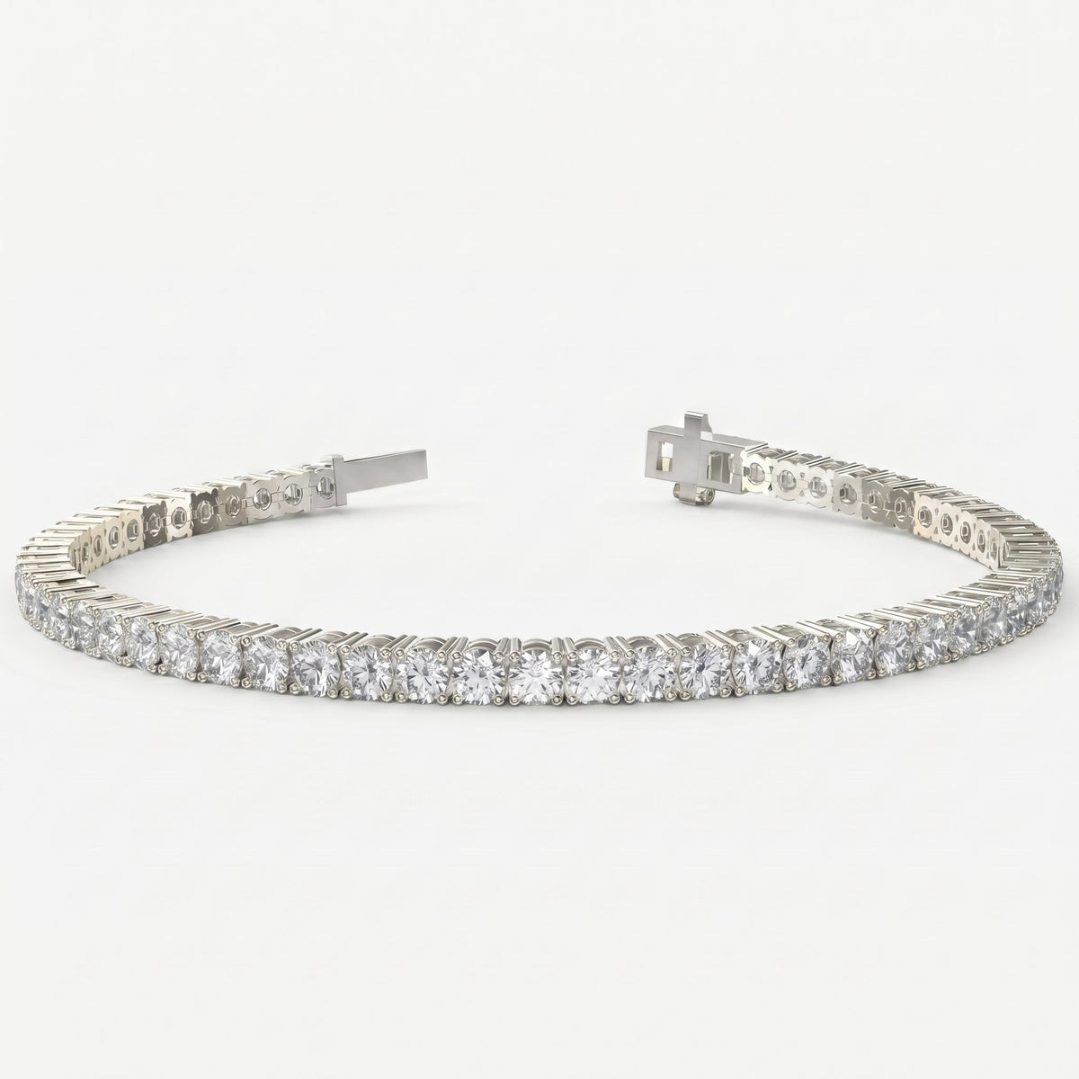Round Shape Diamond Tennis Bracelet, view 6