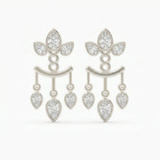 Pear Diamond Regal Teardrop Chandelier Fashion Earrings, view 6