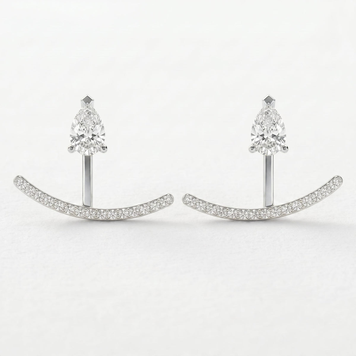 Diamond Curve Bar Fashion Earring, view 3