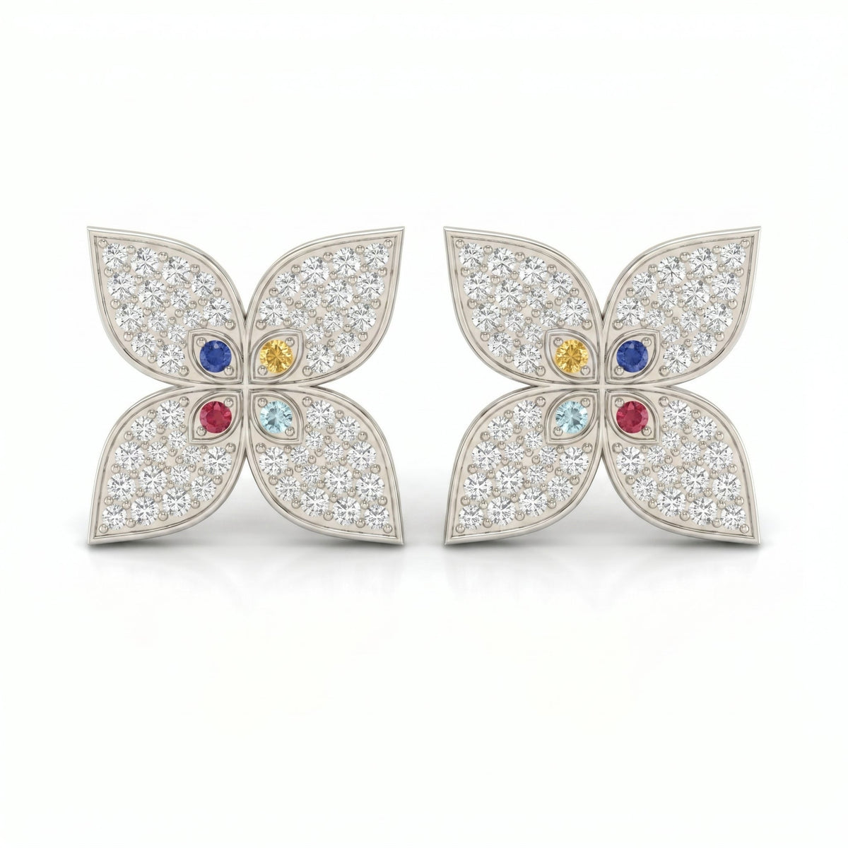 Chromatic Clover Fashion Earrings, view 3