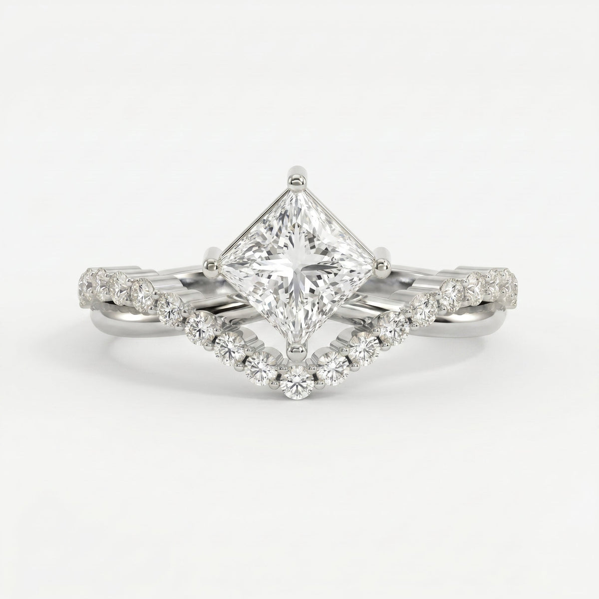 Axis Embrace Princess Diamond Ring, view 6