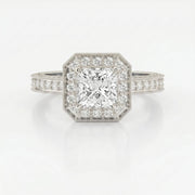 Princess Diamond Shape Vintage Ring, view 6