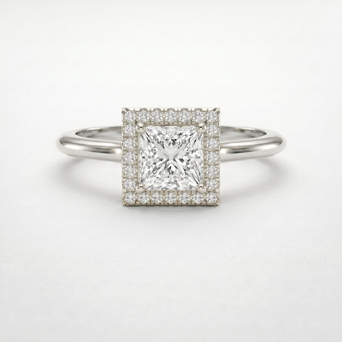Crown line Princess Ring, view 3