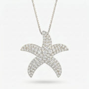 Round Diamond Celestial Starfish Pendant, view 7