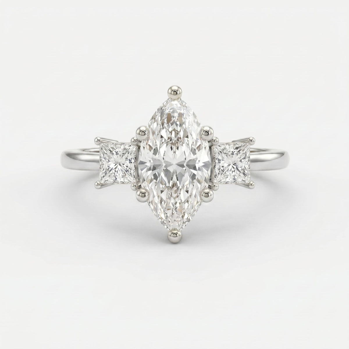 The Prism Three-Stone Marquise, view 3