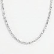Experience timeless sparkle Round Diamond Tennis Necklace, view 4