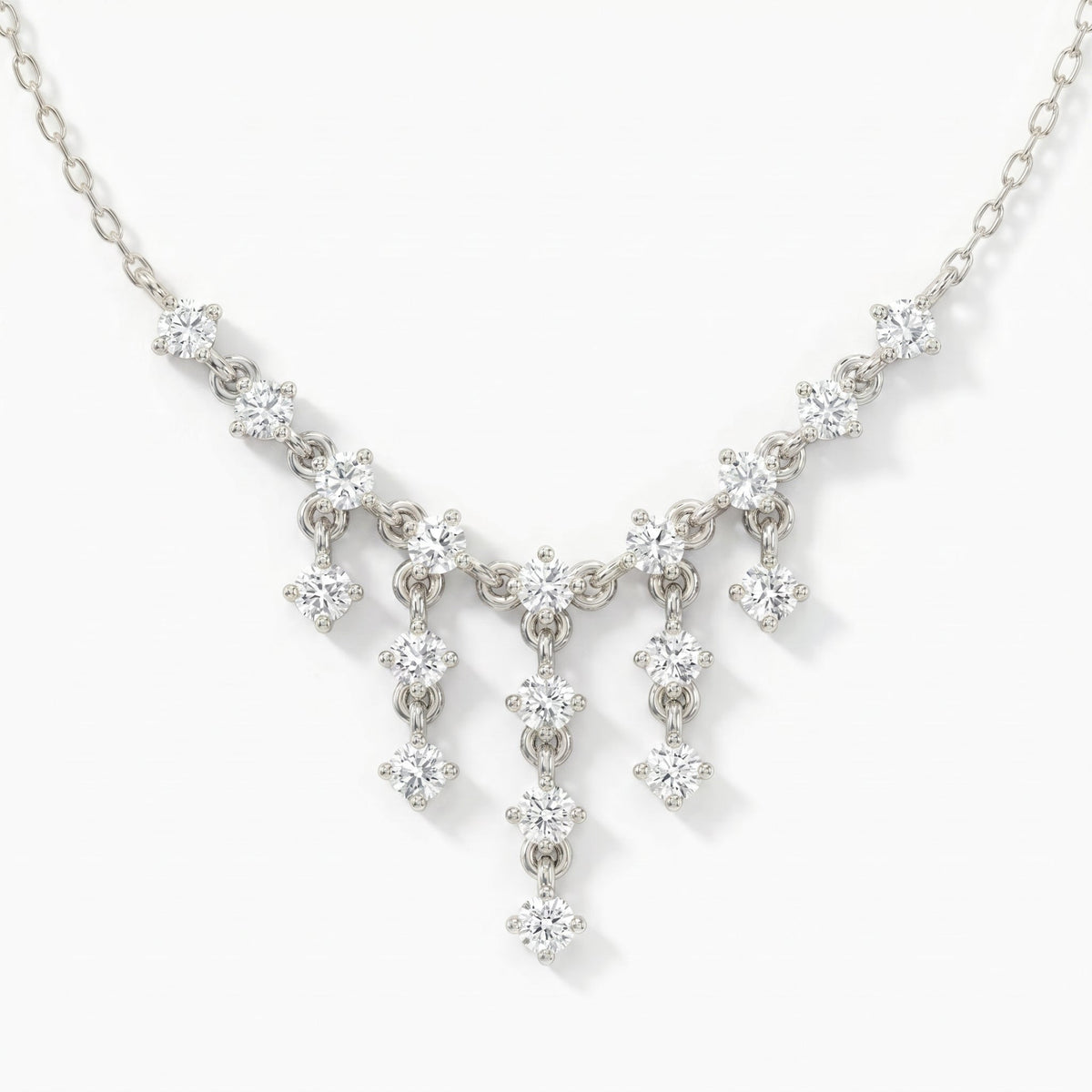 Round Diamond Fashion Necklaces, view 4