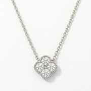 Heritage Clover Diamond Pendant Necklace, view 6