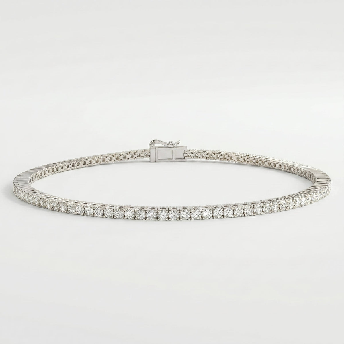 Timeless Round Brilliant Tennis Bracelets, view 3