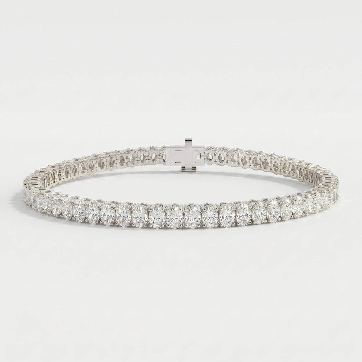 Oval Shape Diamond Tennis Bracelet, view 3