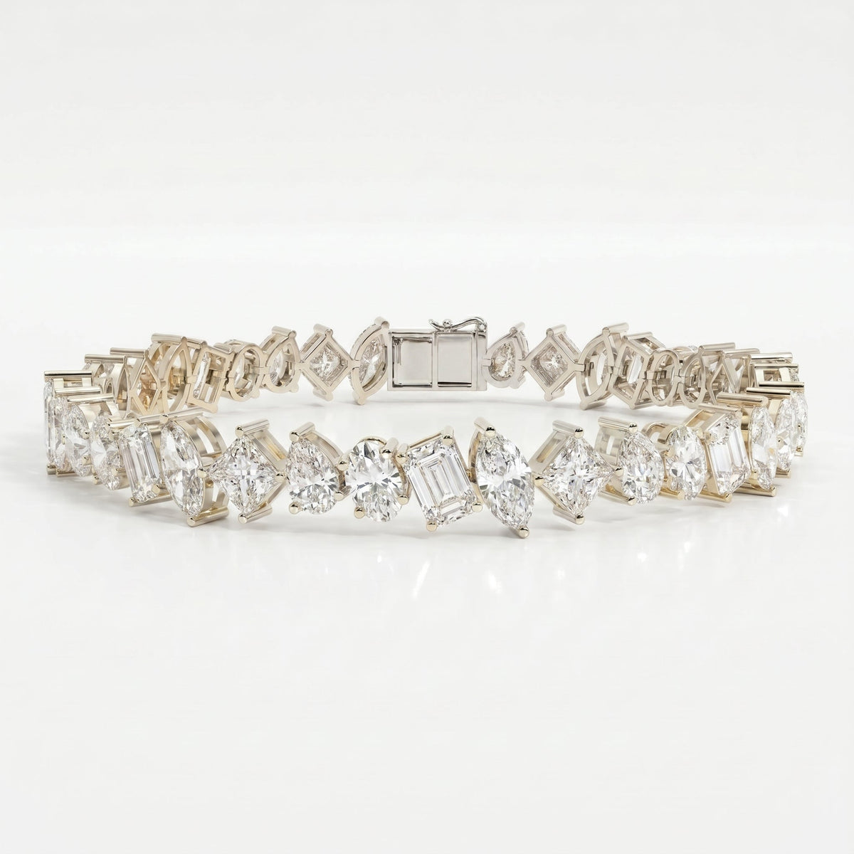 Multi-Shape Diamond Fashion Bracelet, view 3