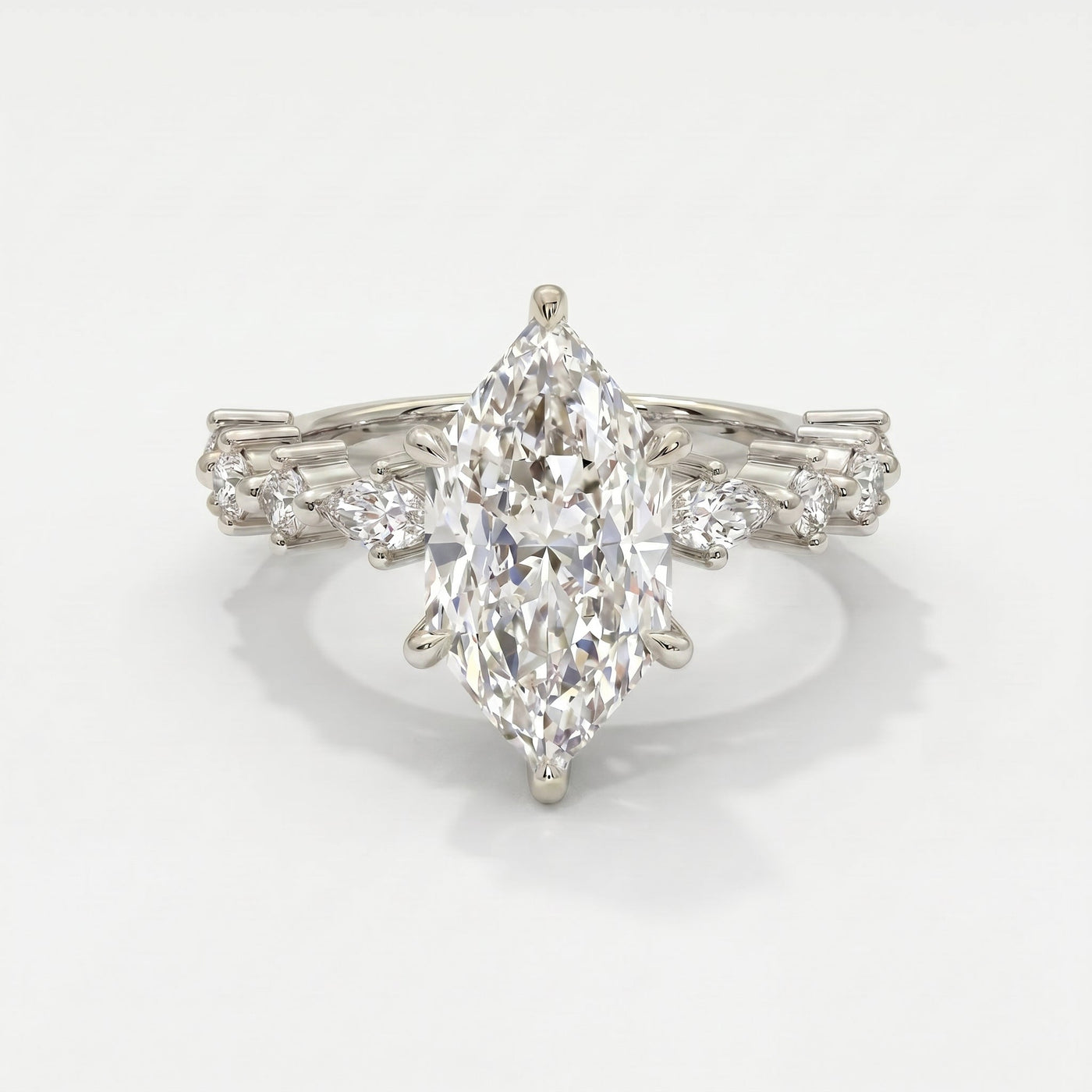 Dutch Marquise Cut Lab Grown Diamond Engagement Ring, view 4