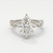 Dutch Marquise Cut Lab Grown Diamond Engagement Ring, view 4