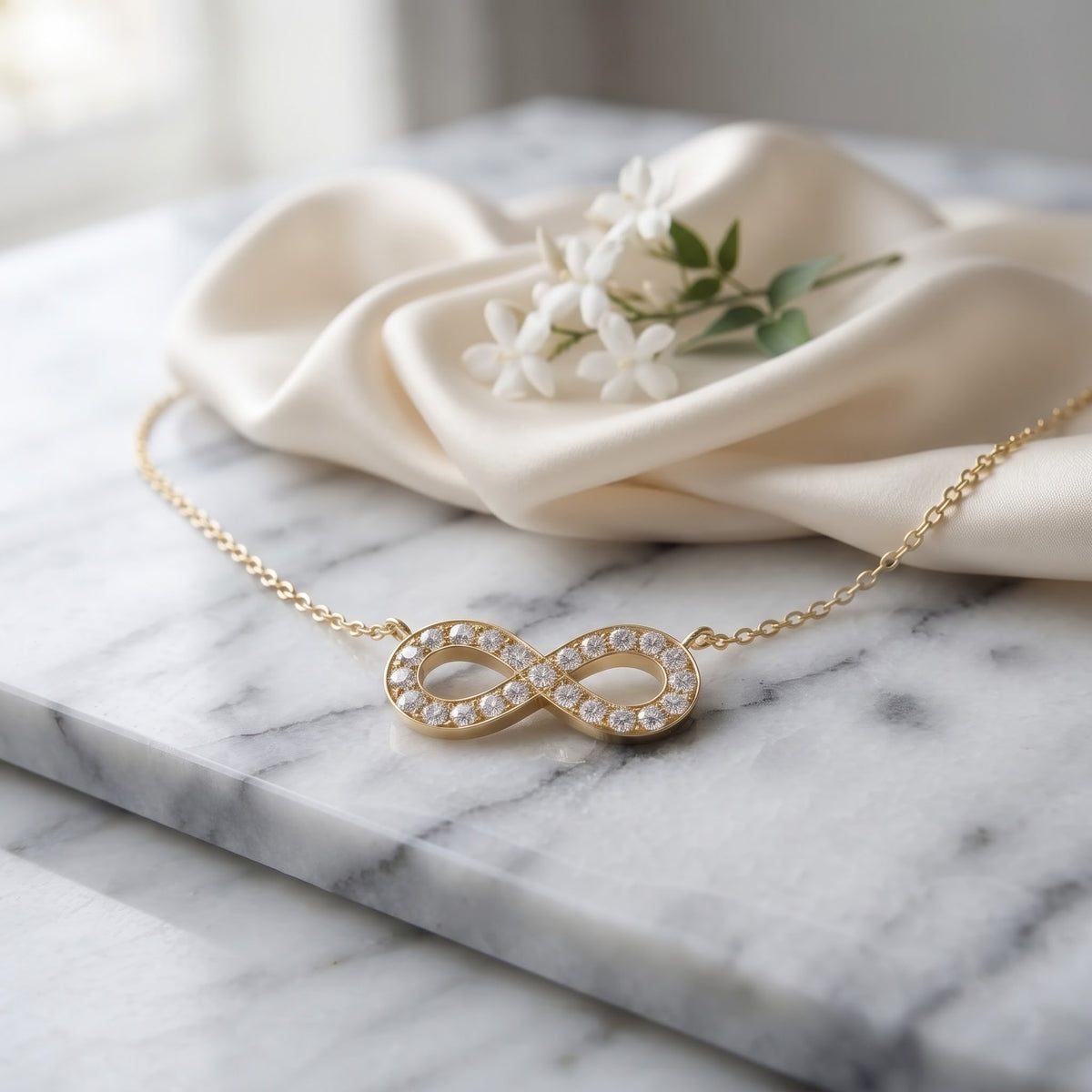 Infinity Pendant Necklace Dainty Symbol Jewellery, image 4