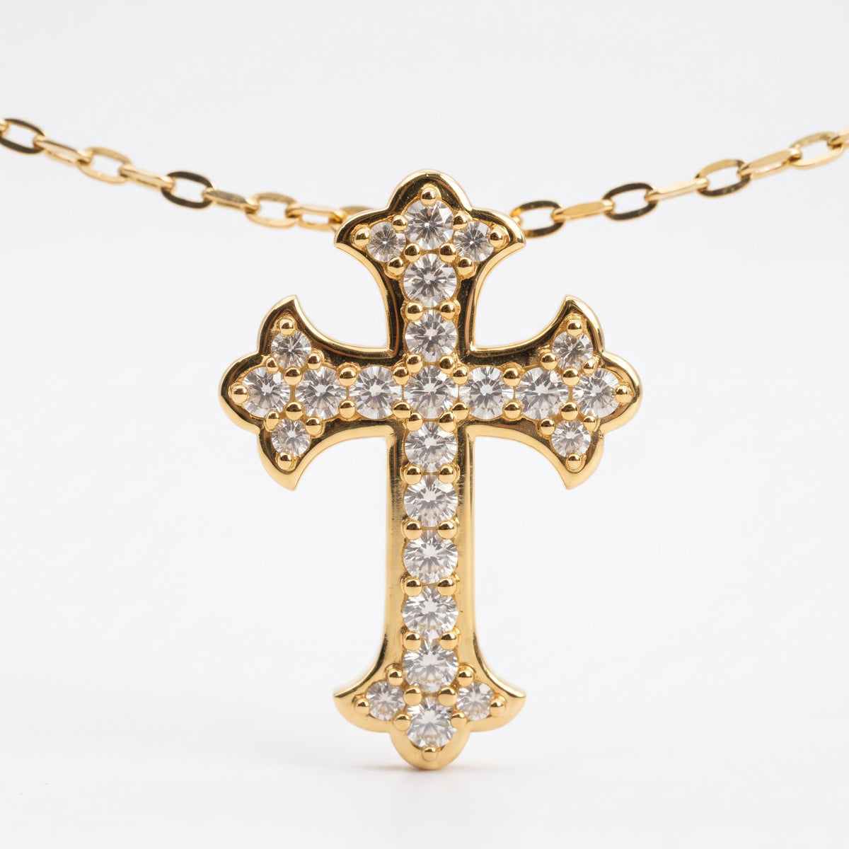 Lab Grown Diamond Cross Pendant Necklace, image 2