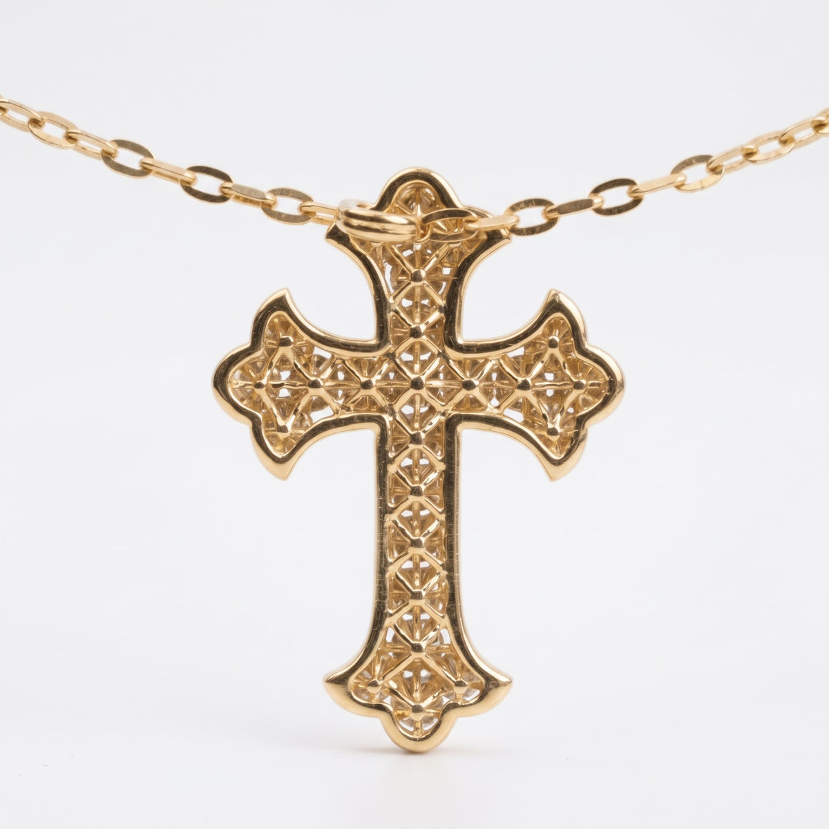 Lab Grown Diamond Cross Pendant Necklace, image 4